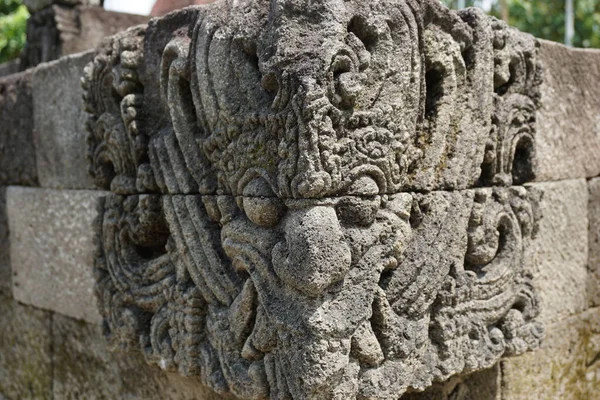 Blitar Jawa Wschodnia Indonezja Kwietnia 2021 Rzeźba Kamienia Simping Temple — Zdjęcie stockowe