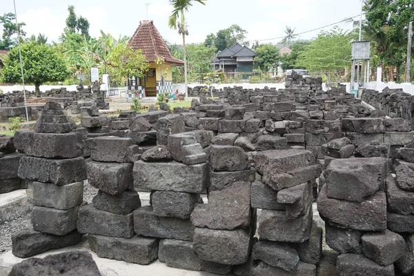 Blitar Java Oriental Indonesia Abril 2021 Ruinas Piedra Simping Temple — Foto de Stock