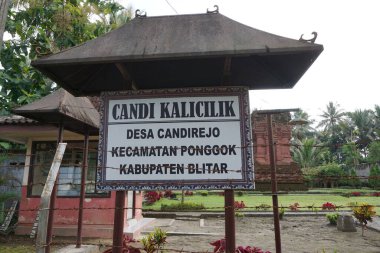 Blitar, Doğu Java, Endonezya - 2 Mayıs 2021: Kali cilik Temple, Blitar.