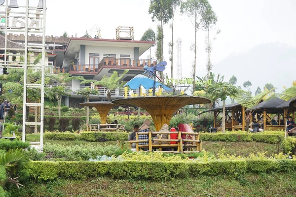 Természetes Turizmus Cafe Sawah Pujon Kidul Malang Cafe Sawah Természeti — Stock Fotó