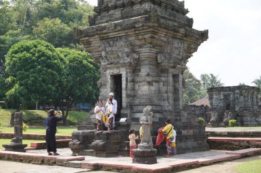 Blitar 'daki güzel Penataran tapınağı, Doğu Java, Endonezya