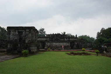 Blitar 'daki güzel Penataran tapınağı, Doğu Java, Endonezya