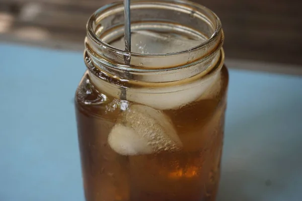 Isolated Sweet Cold Ice Tea Teh Natural Background Famous Drink — Stock Photo, Image