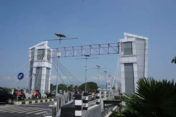 Architecture Brawijaya Bridge Jembatan Brawijaya Kediri Indonesia — Stock Photo, Image