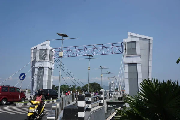 Architecture Brawijaya Bridge Jembatan Brawijaya Kediri Indonesia — Stock Photo, Image