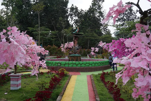 Het Uitzicht Van Kleurrijk Gebouw Kota Mungil Ngancar Kediri Oost — Stockfoto