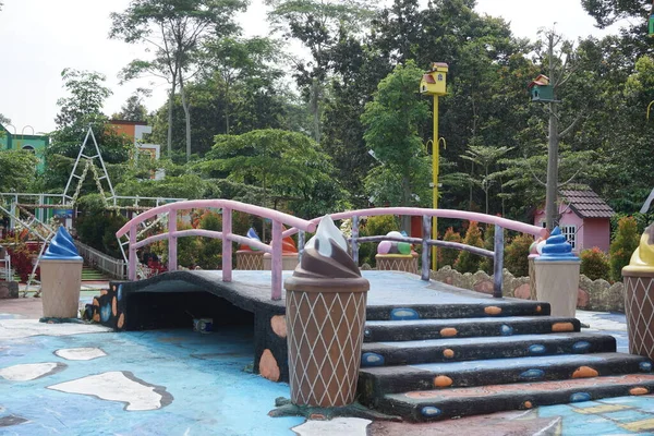 Colorido Edifício Kota Mungil Ngancar Kediri Java Oriental Indonésia — Fotografia de Stock