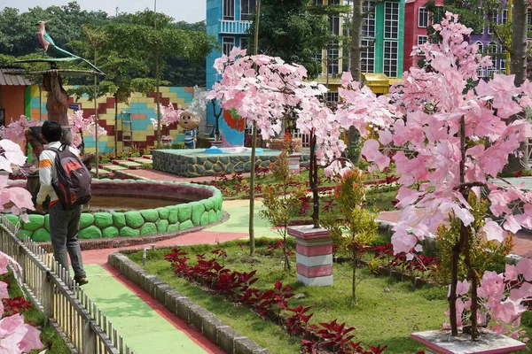 Colorido Edifício Kota Mungil Ngancar Kediri Java Oriental Indonésia — Fotografia de Stock