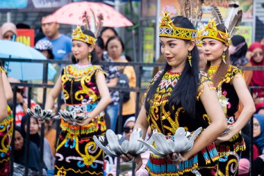 Temengang madang dance from north Borneo. This dance depicts the movements of a hornbill bird which symbolizes the grandeur and beauty of Dayak culture