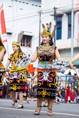 Temengang madang dance from north Borneo. This dance depicts the movements of a hornbill bird which symbolizes the grandeur and beauty of Dayak culture