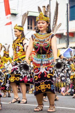 Temengang madang dance from north Borneo. This dance depicts the movements of a hornbill bird which symbolizes the grandeur and beauty of Dayak culture