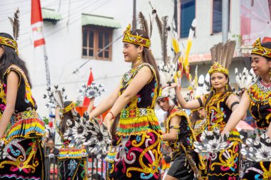 Temengang madang dance from north Borneo. This dance depicts the movements of a hornbill bird which symbolizes the grandeur and beauty of Dayak culture