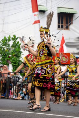 Temengang madang dance from north Borneo. This dance depicts the movements of a hornbill bird which symbolizes the grandeur and beauty of Dayak culture