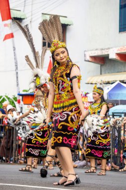 Temengang madang dance from north Borneo. This dance depicts the movements of a hornbill bird which symbolizes the grandeur and beauty of Dayak culture