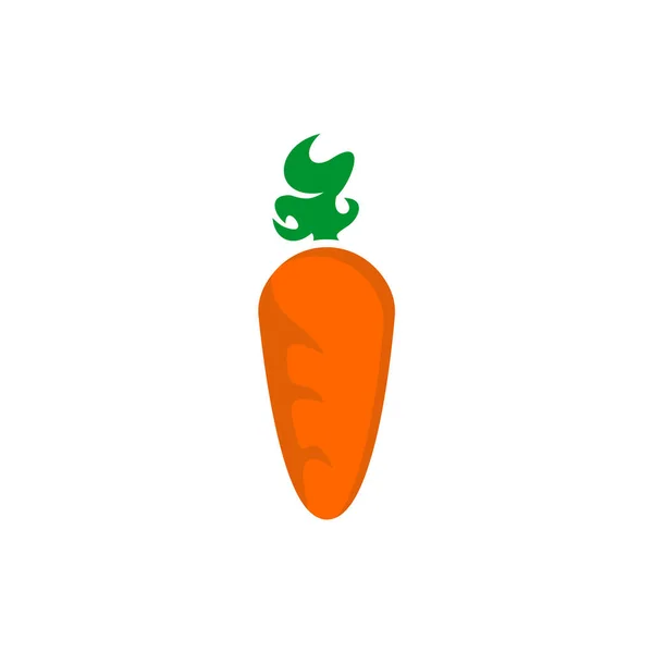 Carrot Vegetable Logo Design Vector Template — Stock Vector