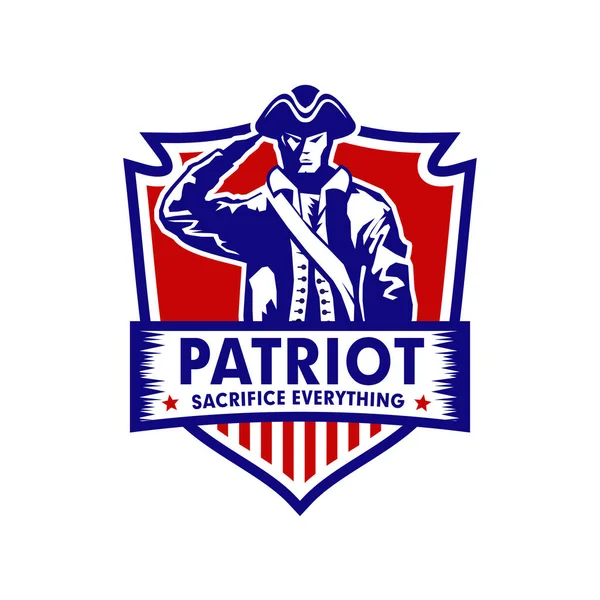 American Patriot Logo Design Vector Template — Stock Vector