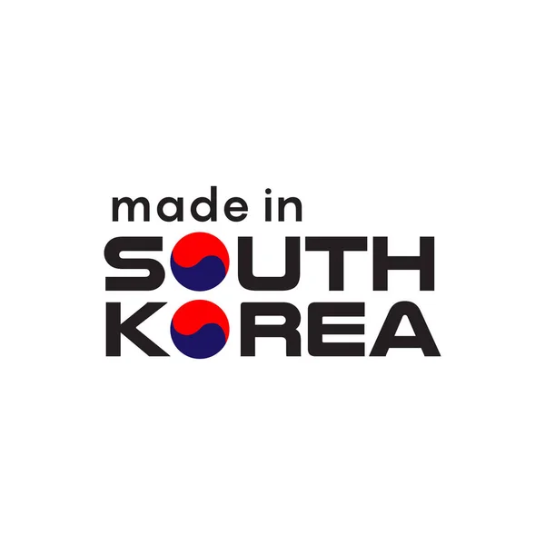Made South Korea Logo Design Vector Template — Stock Vector