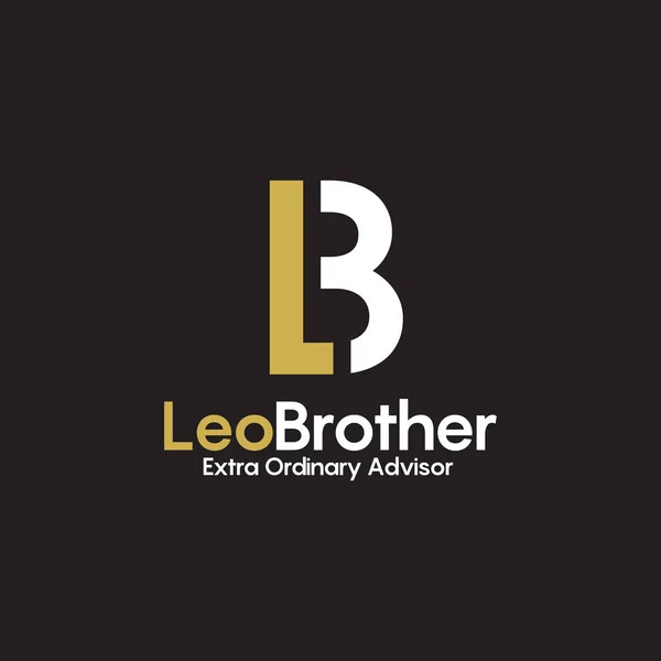 LB harfi ilk logo tasarım vektör şablonu