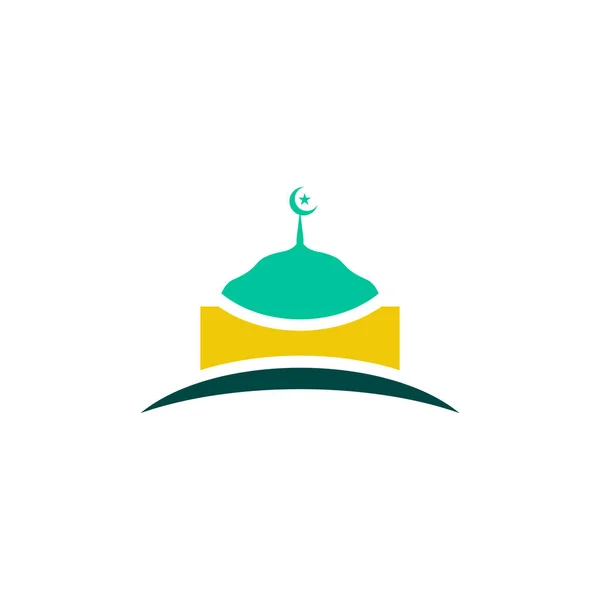 Islamische Schoo Logo Design Mit Symbol Oder Symbol Der Moschee — Stockvektor