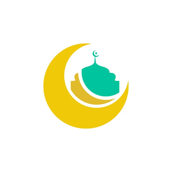 Islamische Schoo Logo Design Mit Symbol Oder Symbol Der Moschee — Stockvektor