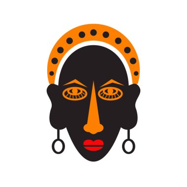 Afrika geleneksel logo tasarım vektör şablonu