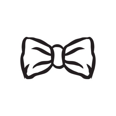 Bowtie logo tasarımı ikon vektör şablonu
