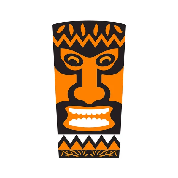 África Tradicional Máscara Logo Diseño Vector Plantilla — Vector de stock