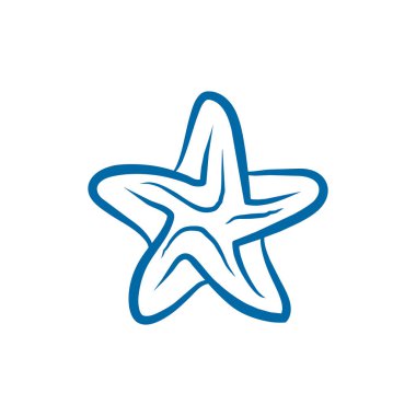 Deniz yıldızı logo tasarım vektör şablonu