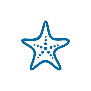 Deniz yıldızı logo tasarım vektör şablonu