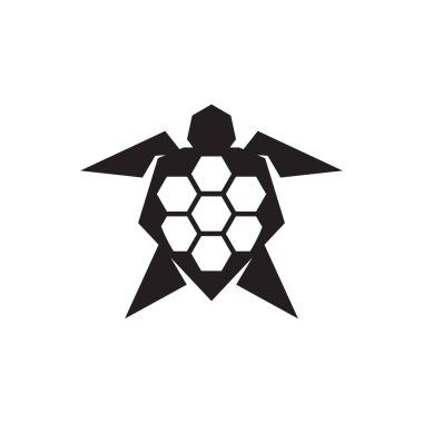 Kaplumbağa hayvan logosu tasarım vektör şablonu