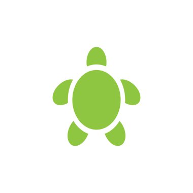 Kaplumbağa hayvan logosu tasarım vektör şablonu