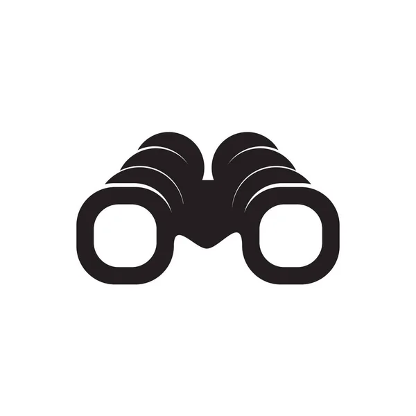 Binoculair Pictogram Logo Ontwerp Vector Template — Stockvector