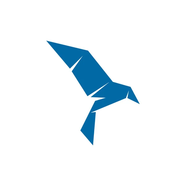 Оригами Дизайн Логотипа Птицы Векторный Шаблон — стоковый вектор