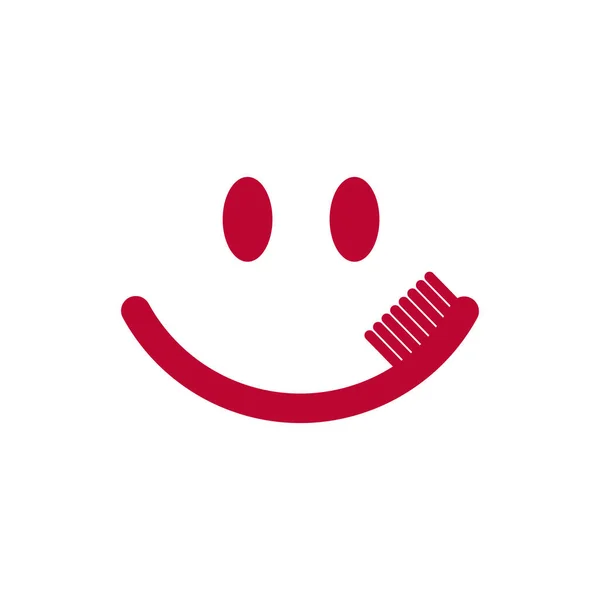 Cepillo Dientes Icono Logo Diseño Vector Plantilla — Archivo Imágenes Vectoriales