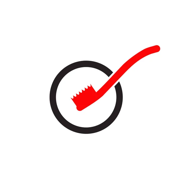 Zahnbürste Logo Design Vektor Vorlage — Stockvektor