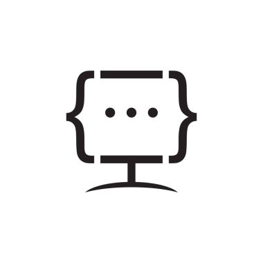 TV monitörü logo tasarım vektör şablonu