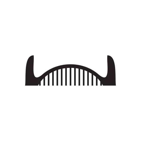 Plantilla Diseño Logo Icono Puente — Vector de stock