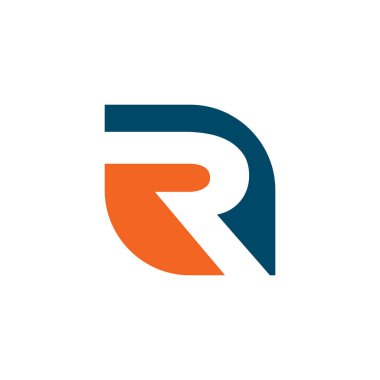 R harfi simge logo tasarım vektör şablonu