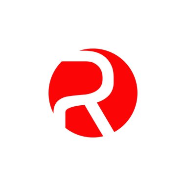 R harfi simge logo tasarım vektör şablonu