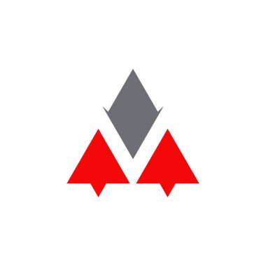 Şirket vektör şablonu için üçgen simge logosu tasarımı