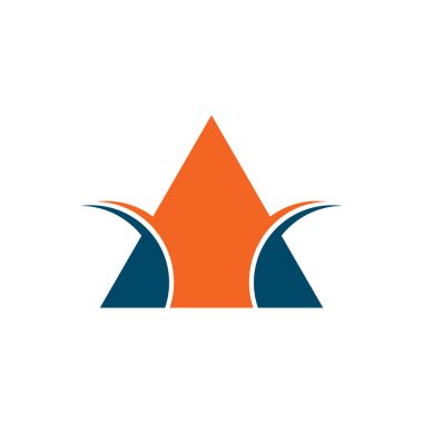 Şirket vektör şablonu için üçgen simge logosu tasarımı