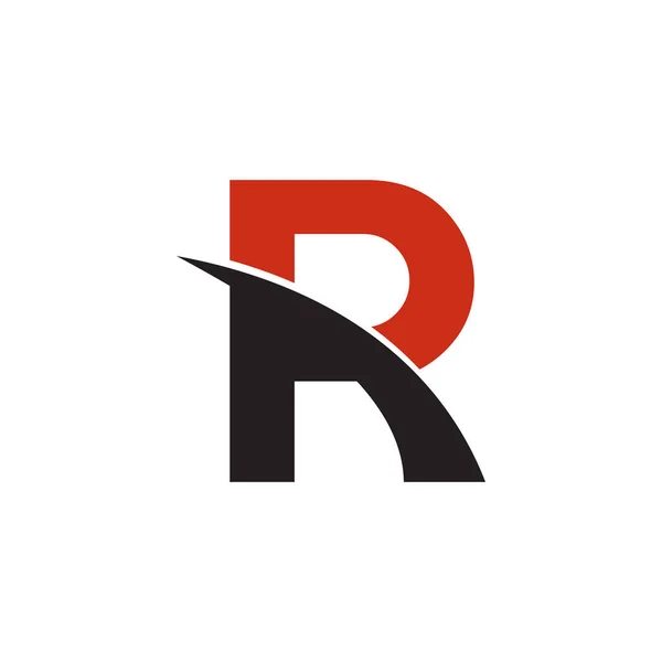 R文字アイコンロゴデザインベクトルテンプレート — ストックベクタ