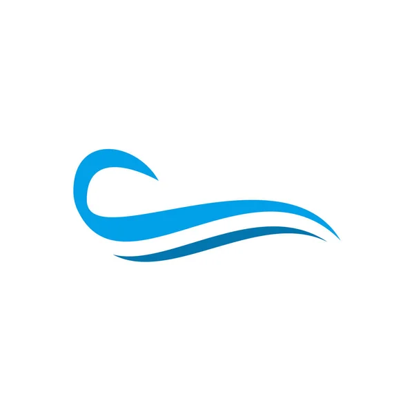 Dalga Simgesi Logo Tasarım Şablonu — Stok Vektör