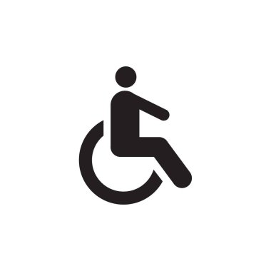 Tekerlekli sandalye vektör şablonundaki insanların engelli bakım logosu tasarımı