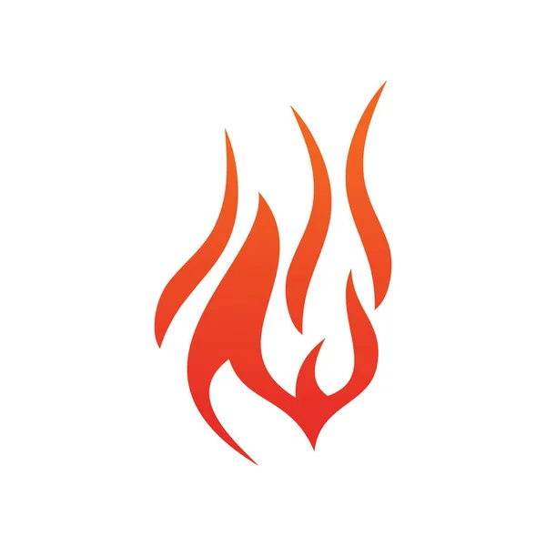 Icono Fuego Diseño Logo Vector Plantilla — Archivo Imágenes Vectoriales