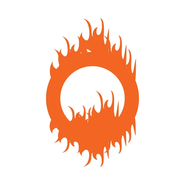 火災アイコンロゴデザインベクトルテンプレート — ストックベクタ