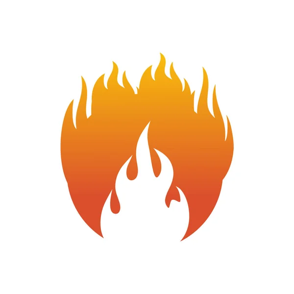 Fire Icon Logo Design Vector Template — Stock Vector