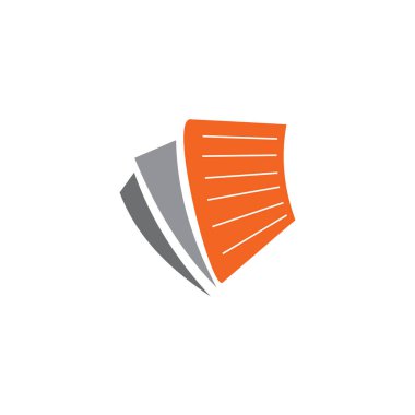 Kağıt belge logo tasarım vektör şablonu