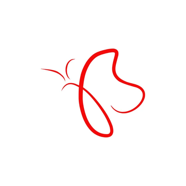 Plantilla Vector Diseño Logotipo Animal Mariposa — Vector de stock