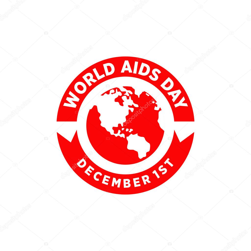 World aids logo design vector template